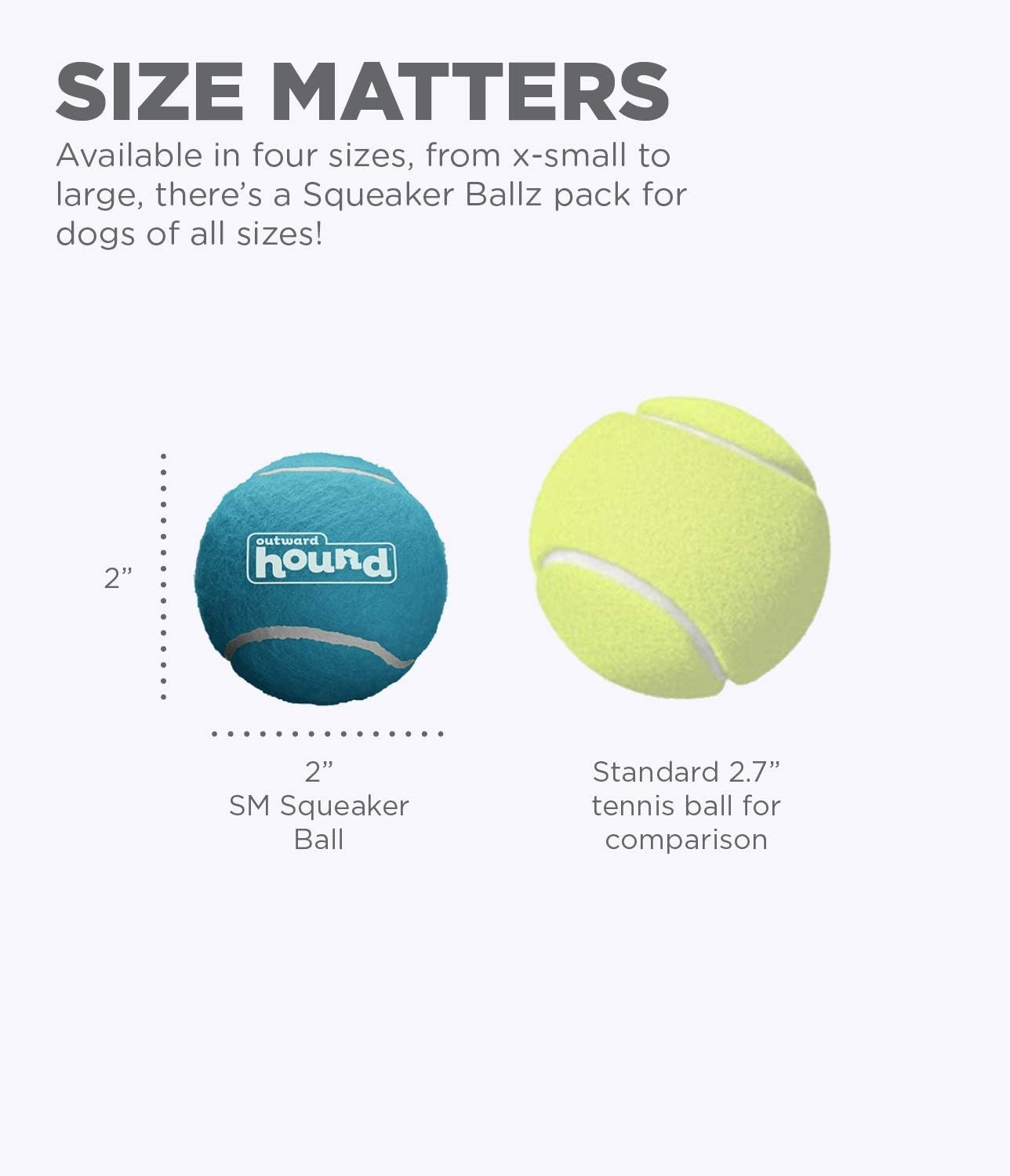 image:imageOutward Hound Squeaker Ballz Squeaky Tiny Tennis Balls for Small Dogs Under 15 lbs Fetch amp Training XSmall 15 4PackMulti Squeaker Balls