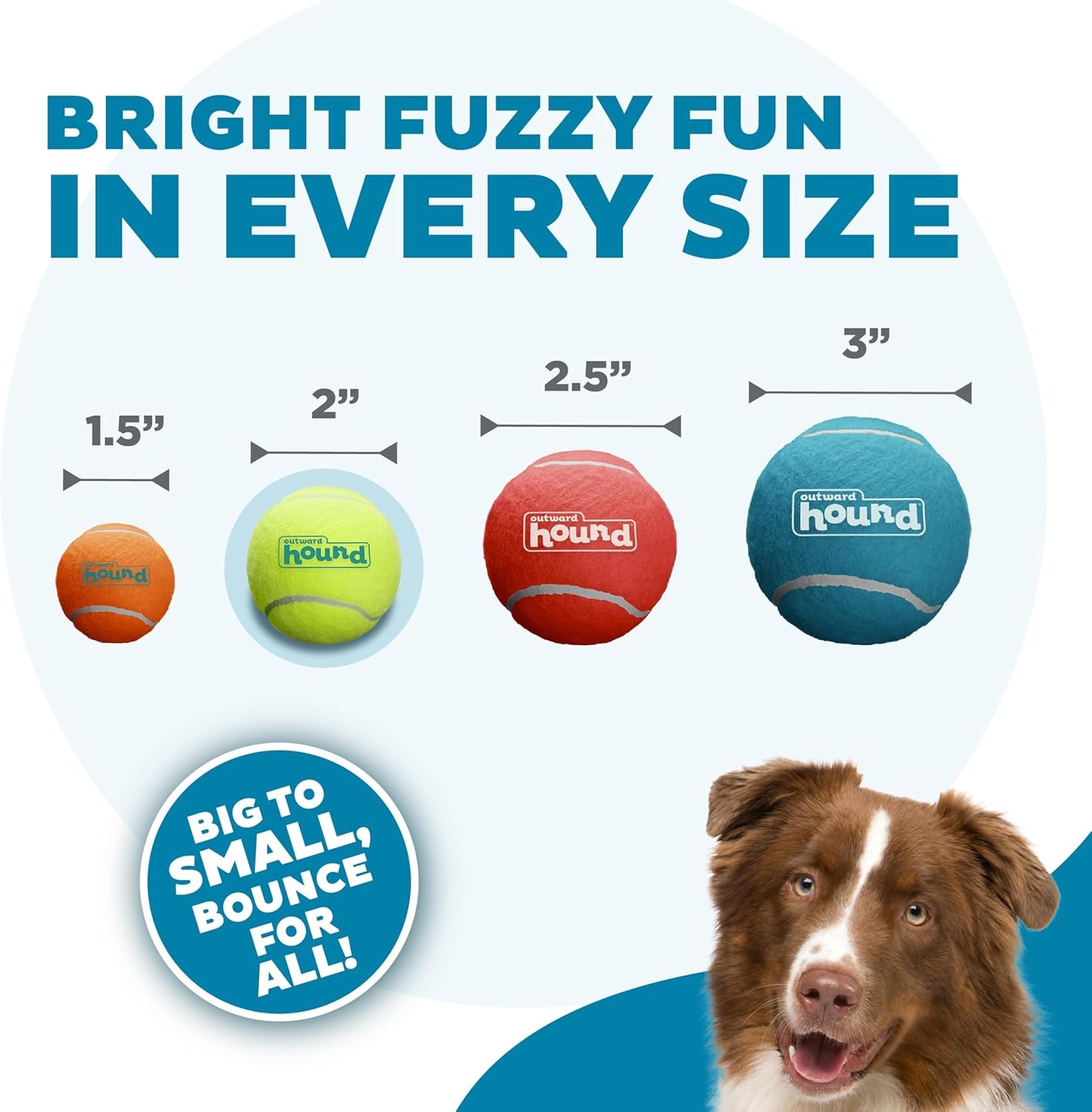 image:imageOutward Hound Squeaker Ballz Squeaky Tiny Tennis Balls for Small Dogs Under 15 lbs Fetch amp Training XSmall 15 4PackMulti Squeaker Balls