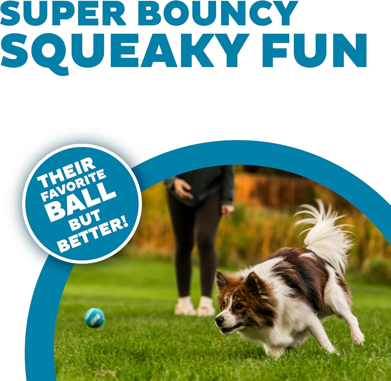 image:imageOutward Hound Squeaker Ballz 2Pack Tennis Ball Dog Toys with Squeaker Interactive Fetch Play for Pets 50 lbs and Over Training Balls for Indoor amp Outdoor Exercise Large 3inchMulti Squeaker Balls