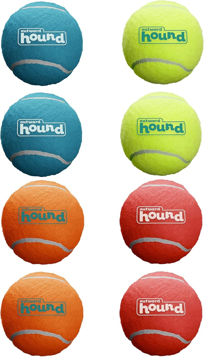 image:imageOutward Hound Squeaker Ballz 2Pack Tennis Ball Dog Toys with Squeaker Interactive Fetch Play for Pets 50 lbs and Over Training Balls for Indoor amp Outdoor Exercise Large 3inchMulti Squeaker Balls