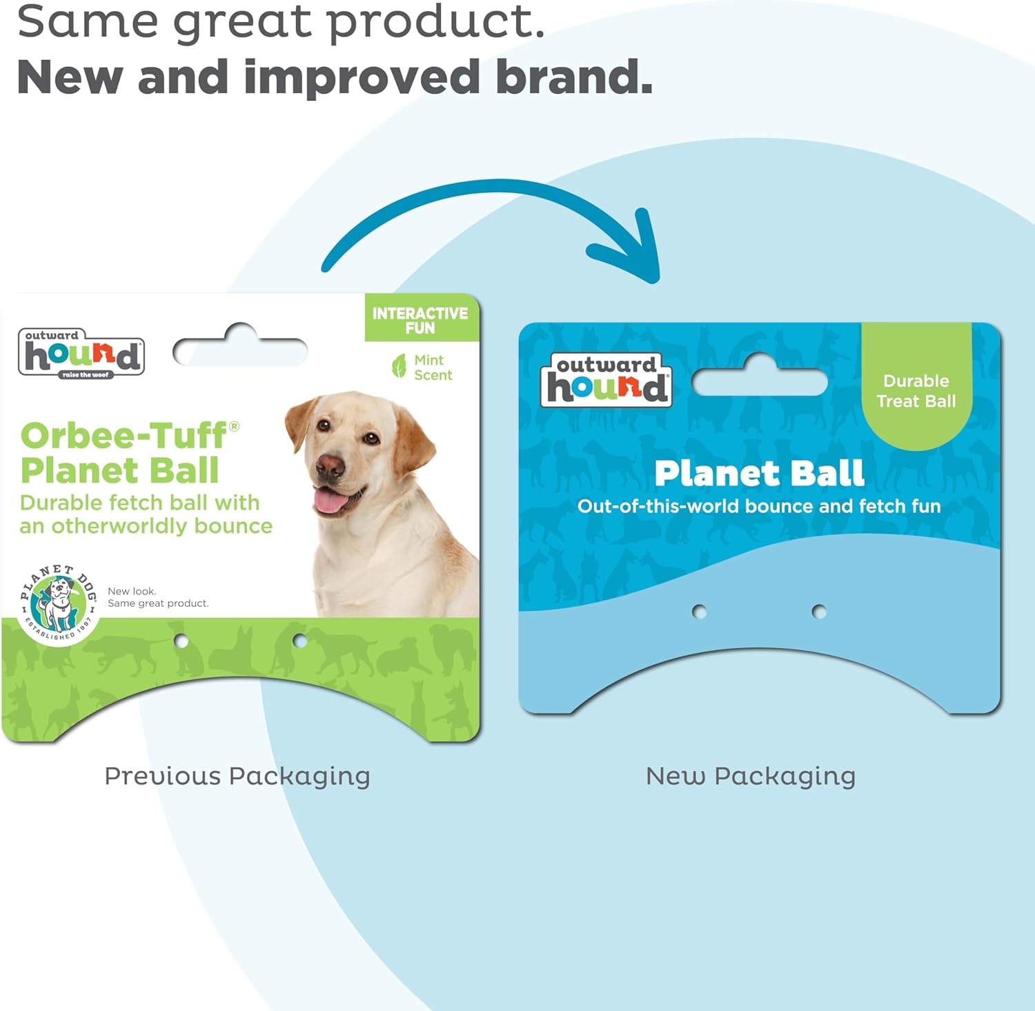 image:imageOutward Hound by Planet Dog OrbeeTuff Planet Ball BlueGreen TreatDispensing Dog Toy MediumPlanet Earth