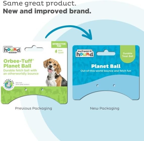 image:imageOutward Hound by Planet Dog OrbeeTuff Planet Ball BlueGreen TreatDispensing Dog Toy MediumPlanet Earth