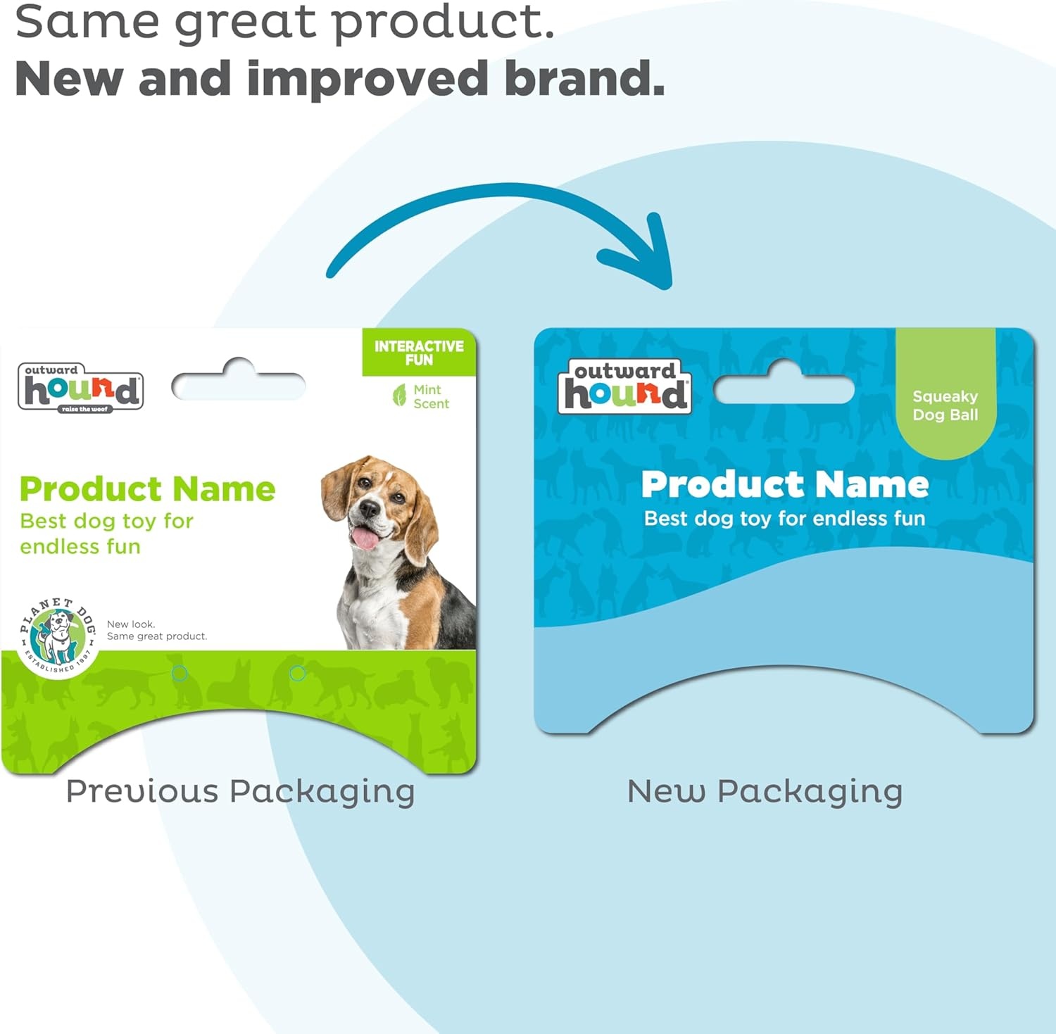 image:imageOutward Hound by Planet Dog Squeak Ball Bouncy Fetch Dog Toy PinkBlue Squeak Toy