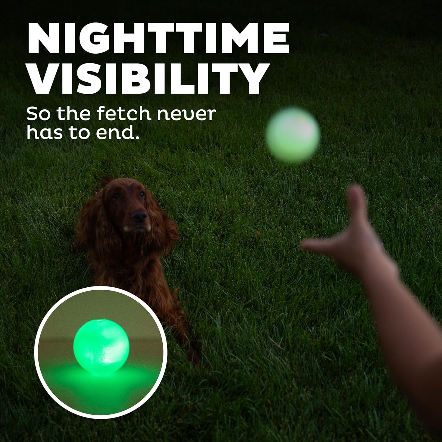 image:imageOutward Hound by Planet Dog Squeak Ball Bouncy Fetch Dog Toy PinkGreen Strobe Toy