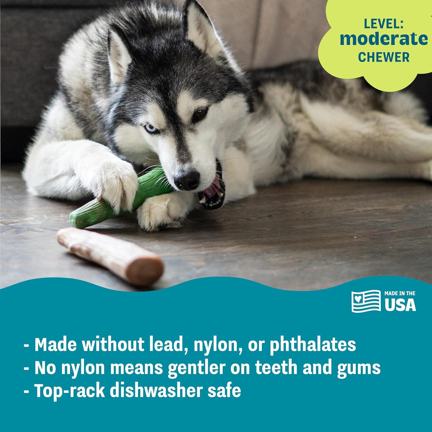 image:imagePupstages Dogwood Mesquite Dog Chew Toy RealWood Blend Moderate Chewers Medium 75 2Pack Natural amp Mesquite FlavorsDogwood Fresh Breath