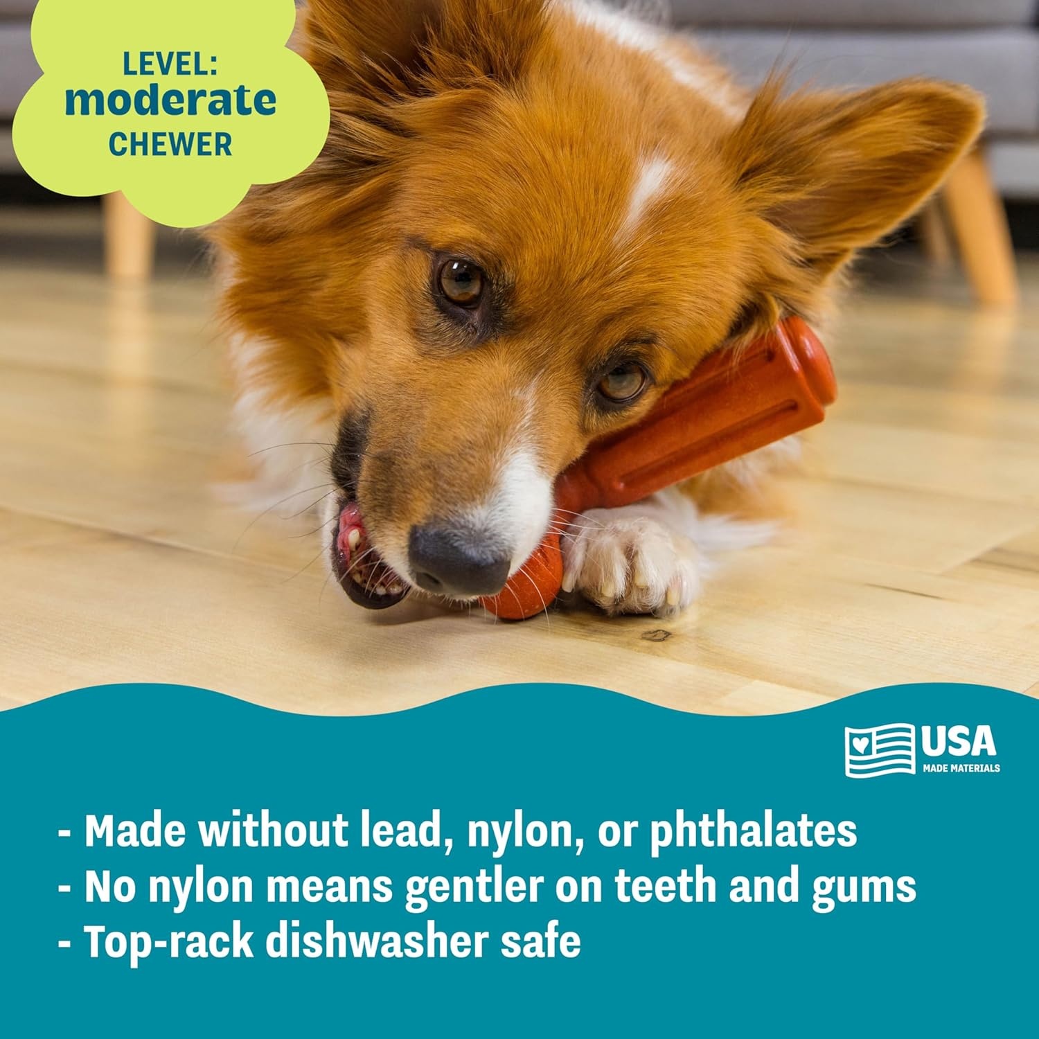 image:imagePupstages Dogwood Mesquite Dog Chew Toy RealWood Blend Moderate Chewers Medium 75 2Pack Natural amp Mesquite FlavorsDogwood Hold Chew
