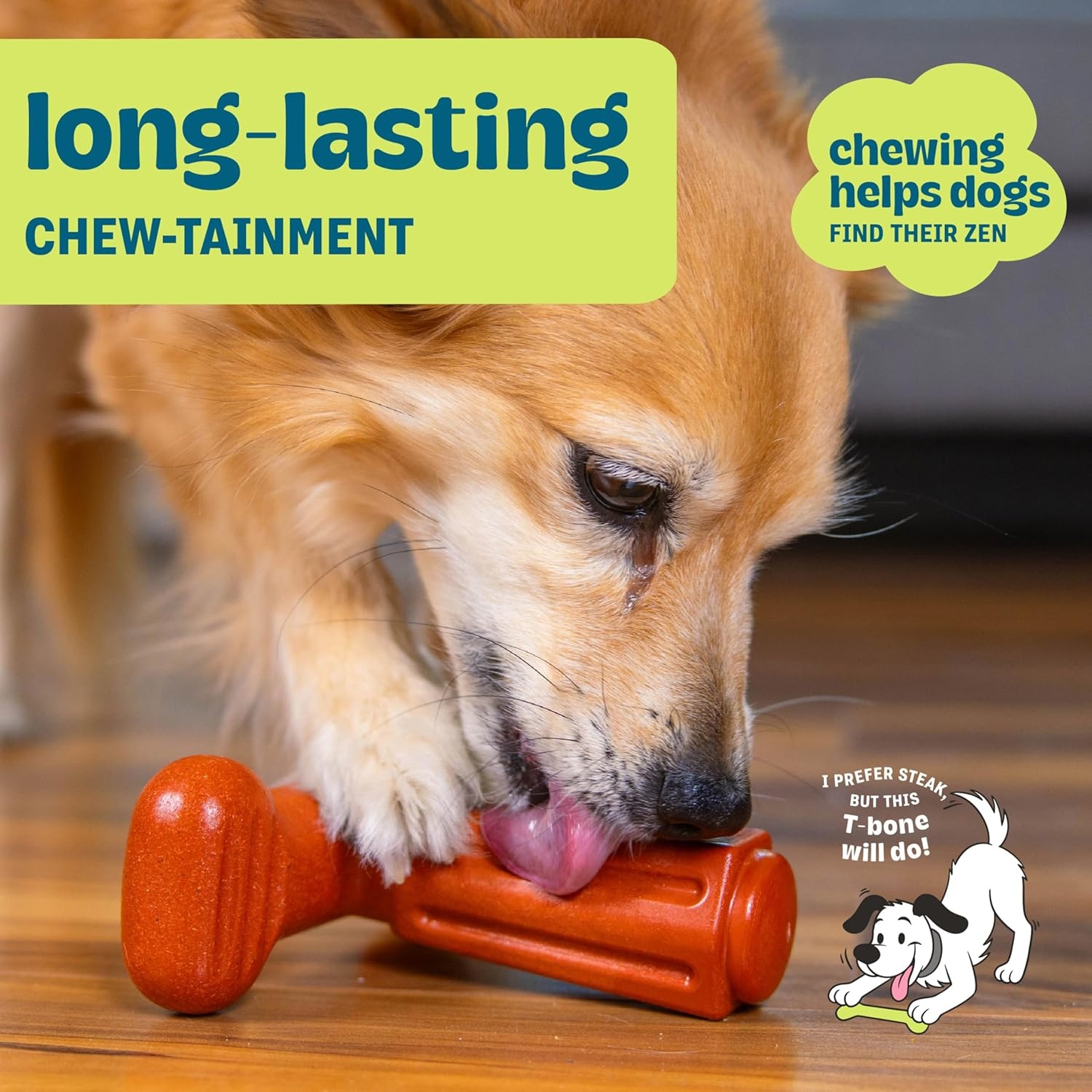 image:imagePupstages Dogwood Mesquite Dog Chew Toy RealWood Blend Moderate Chewers Medium 75 2Pack Natural amp Mesquite FlavorsDogwood Hold Chew