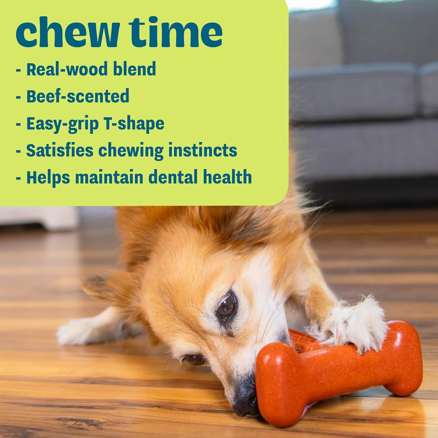 image:imagePupstages Dogwood Mesquite Dog Chew Toy RealWood Blend Moderate Chewers Medium 75 2Pack Natural amp Mesquite FlavorsDogwood Hold Chew