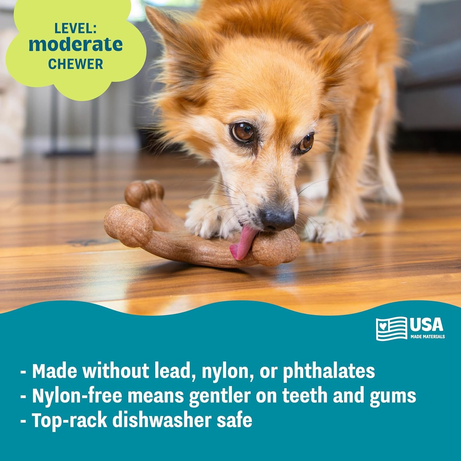 image:imagePupstages Dogwood Mesquite Dog Chew Toy RealWood Blend Moderate Chewers Medium 75 2Pack Natural amp Mesquite FlavorsDogwood Jack
