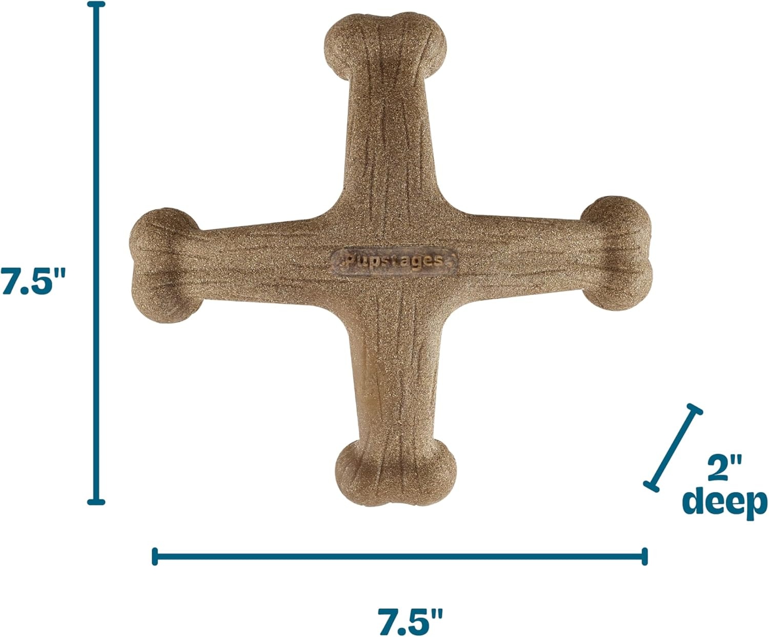 image:imagePupstages Dogwood Mesquite Dog Chew Toy RealWood Blend Moderate Chewers Medium 75 2Pack Natural amp Mesquite FlavorsDogwood Jack
