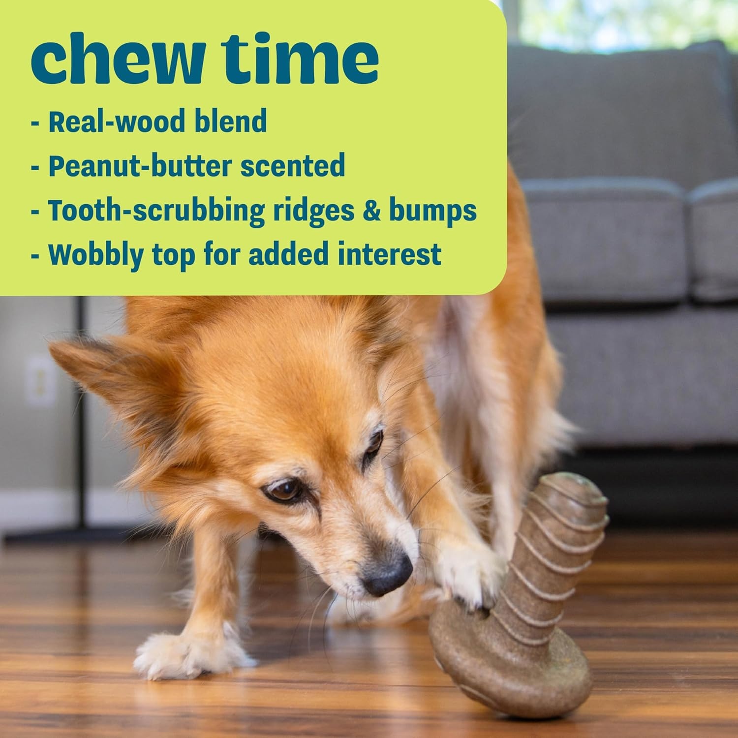 image:imagePupstages Dogwood Mesquite Dog Chew Toy RealWood Blend Moderate Chewers Medium 75 2Pack Natural amp Mesquite FlavorsDogwood Mushroom