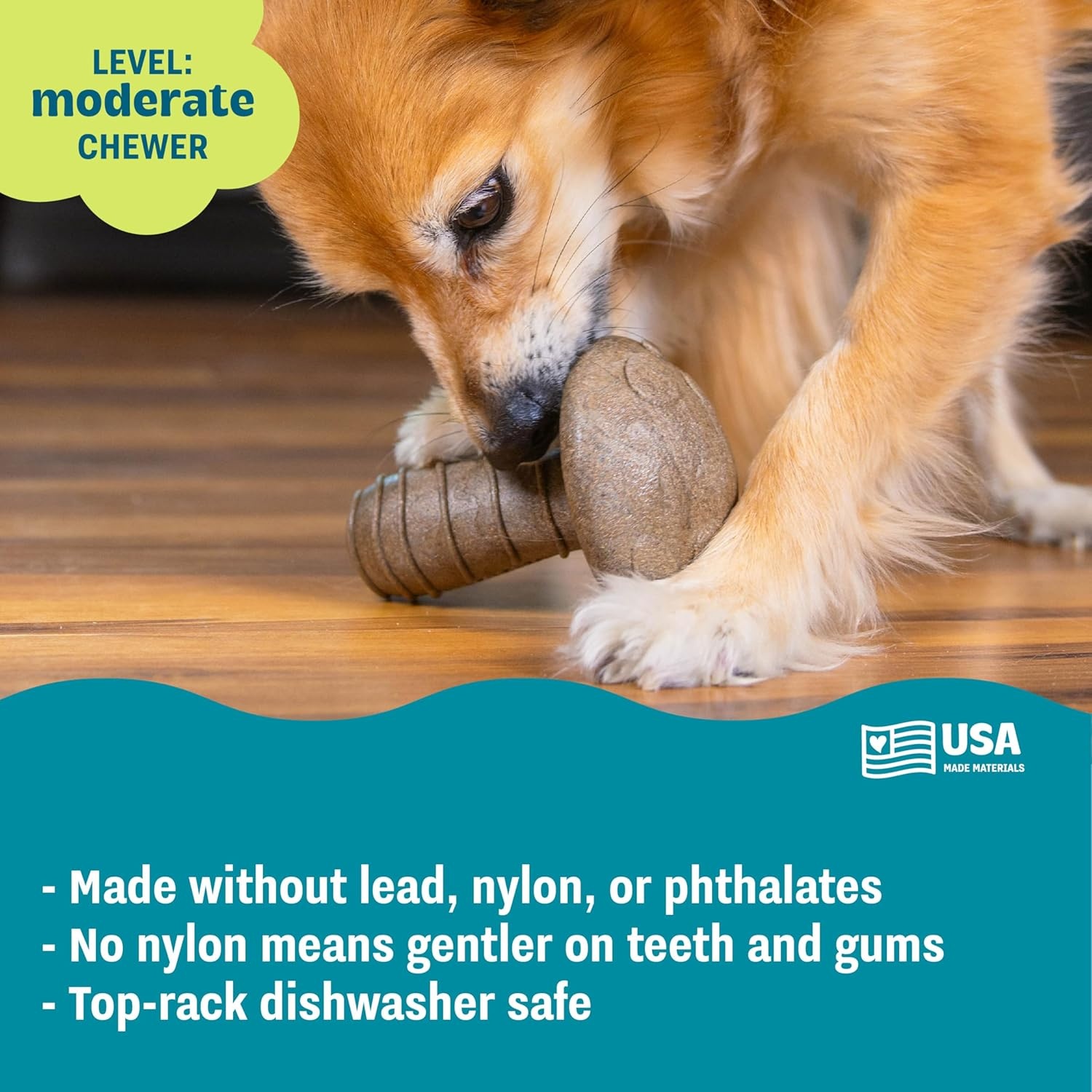 image:imagePupstages Dogwood Mesquite Dog Chew Toy RealWood Blend Moderate Chewers Medium 75 2Pack Natural amp Mesquite FlavorsDogwood Mushroom
