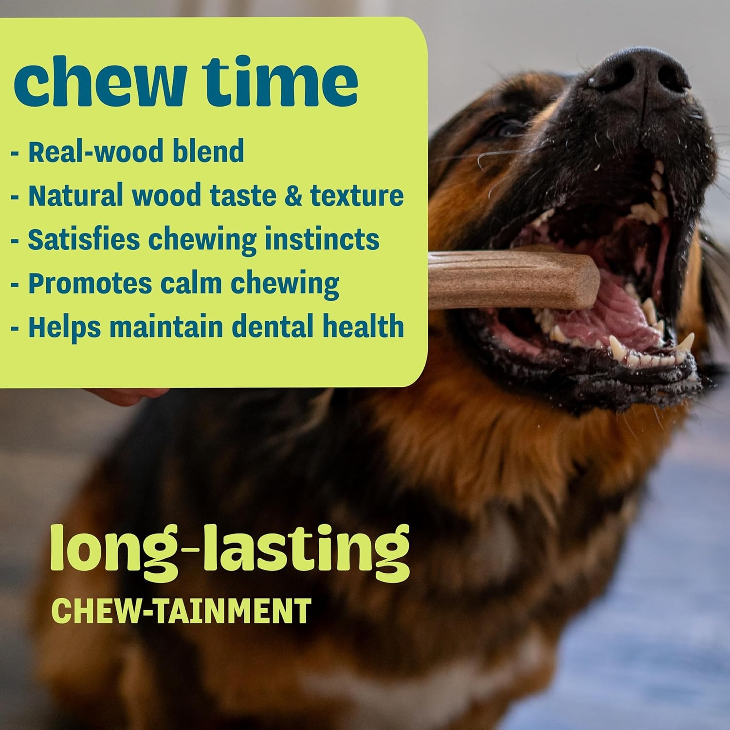image:imagePupstages Super Dogwood Dog Chew Toy Made in the USA RealWood Blend Natural Wood Flavor amp Texture Moderate Chewers Medium 95Large Pack of 1
