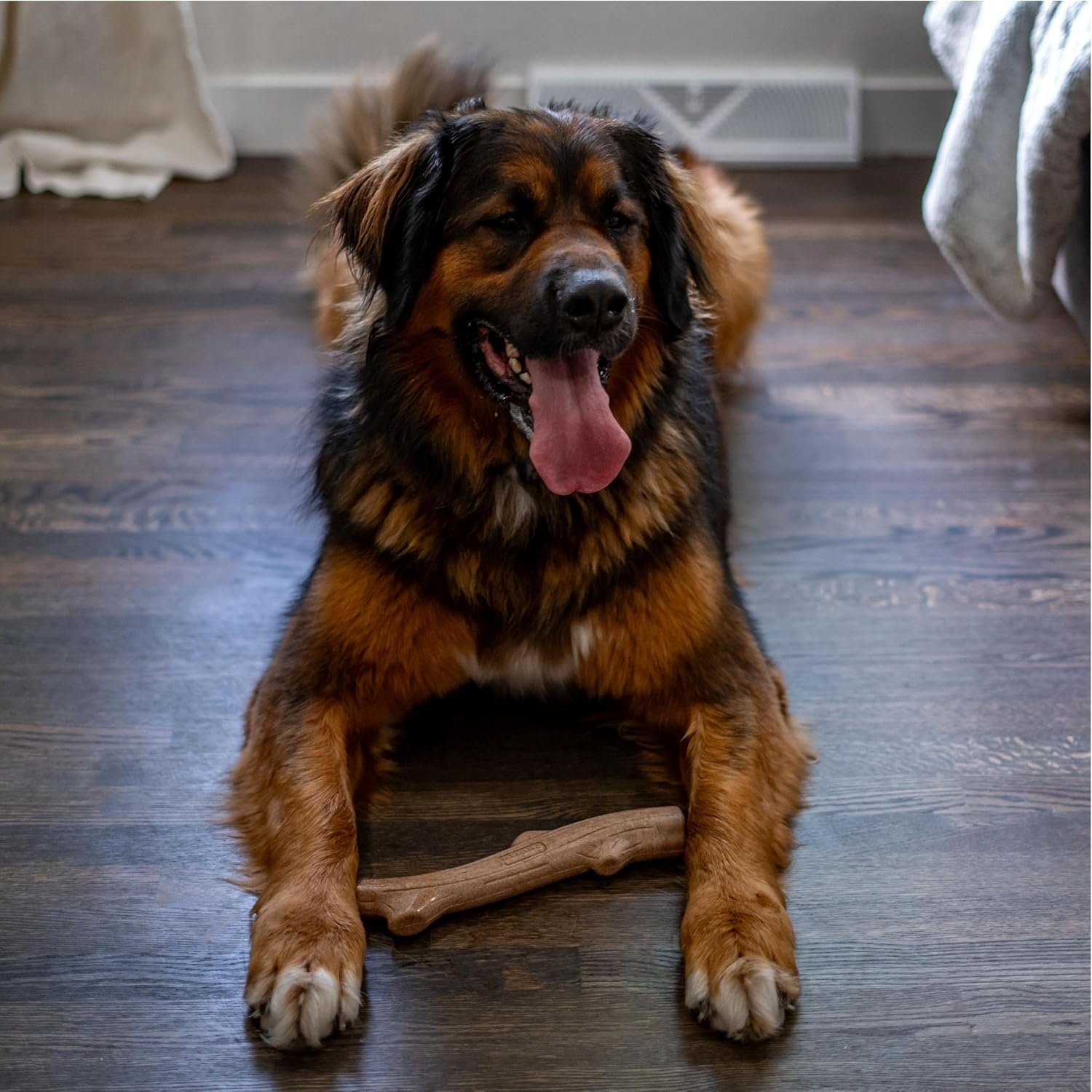 image:imagePupstages Super Dogwood Dog Chew Toy Made in the USA RealWood Blend Natural Wood Flavor amp Texture Moderate Chewers Medium 95Large Pack of 1