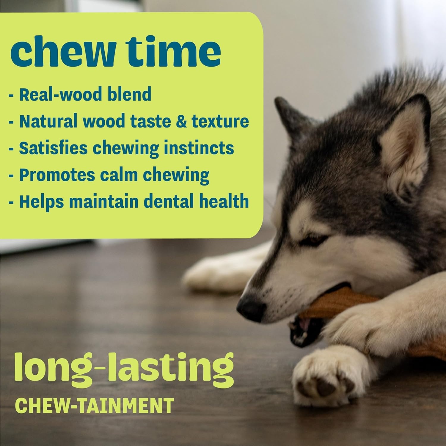 image:imagePupstages Super Dogwood Dog Chew Toy Made in the USA RealWood Blend Natural Wood Flavor amp Texture Moderate Chewers Medium 95Medium Pack of 1