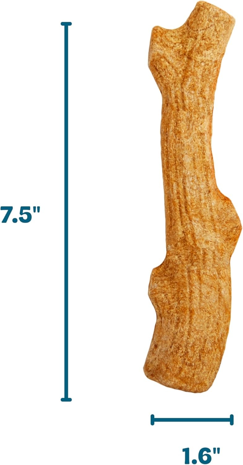 image:imagePupstages Super Dogwood Dog Chew Toy Made in the USA RealWood Blend Natural Wood Flavor amp Texture Moderate Chewers Medium 95Small Pack of 1