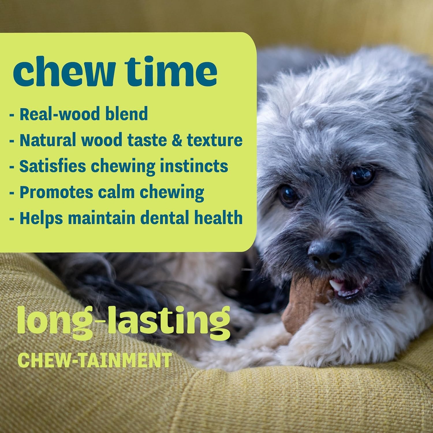 image:imagePupstages Super Dogwood Dog Chew Toy Made in the USA RealWood Blend Natural Wood Flavor amp Texture Moderate Chewers Medium 95XSmall Pack of 1