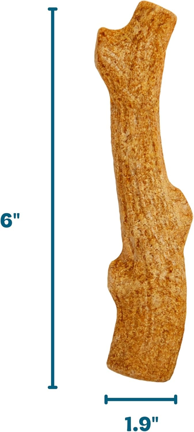 image:imagePupstages Super Dogwood Dog Chew Toy Made in the USA RealWood Blend Natural Wood Flavor amp Texture Moderate Chewers Medium 95XSmall Pack of 1