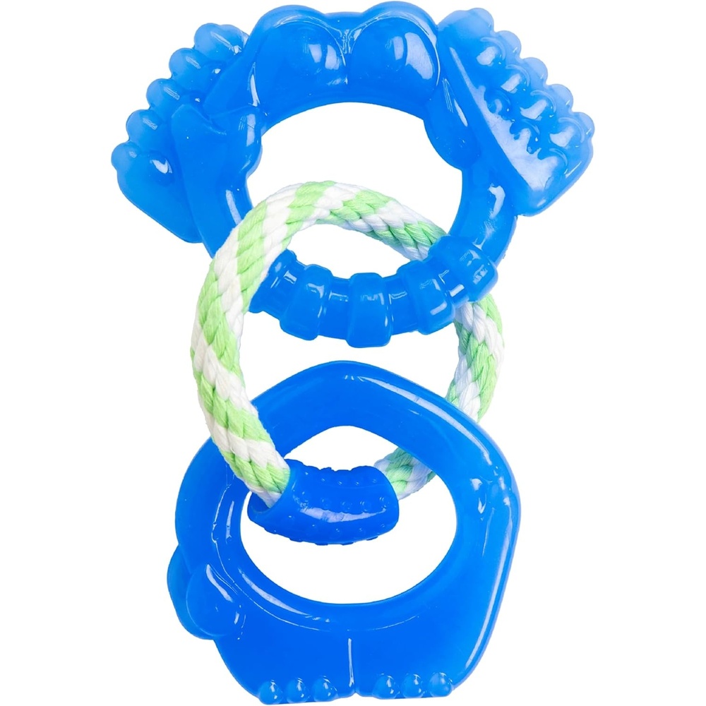image:imageOutward Hound Dentalinks Dog Chew Toy Rings for Small Dogs and Puppies Mlt BlueDentalinks