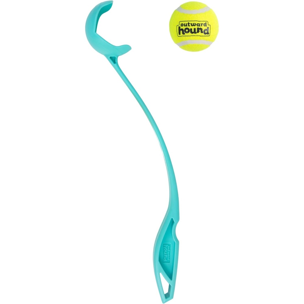 image:imageOutward Hound FlyFetch LaunchABall Dog Toy Launches Up to 3X Farther Works with FlyFetch Squeaker Ballz amp Rubber Balls 155 Medium