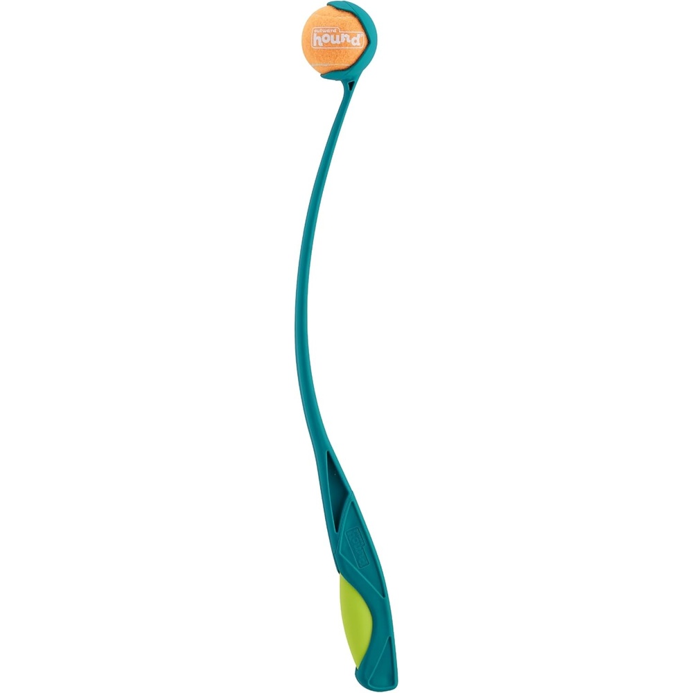 image:imageOutward Hound Launch A Ball Squeak Dog Ball Launcher Interactive Fetch Toy Squeaker Handle LongDistance Play SlobberFree PickupBlue Dog Ball Launcher with Squeaking Handle