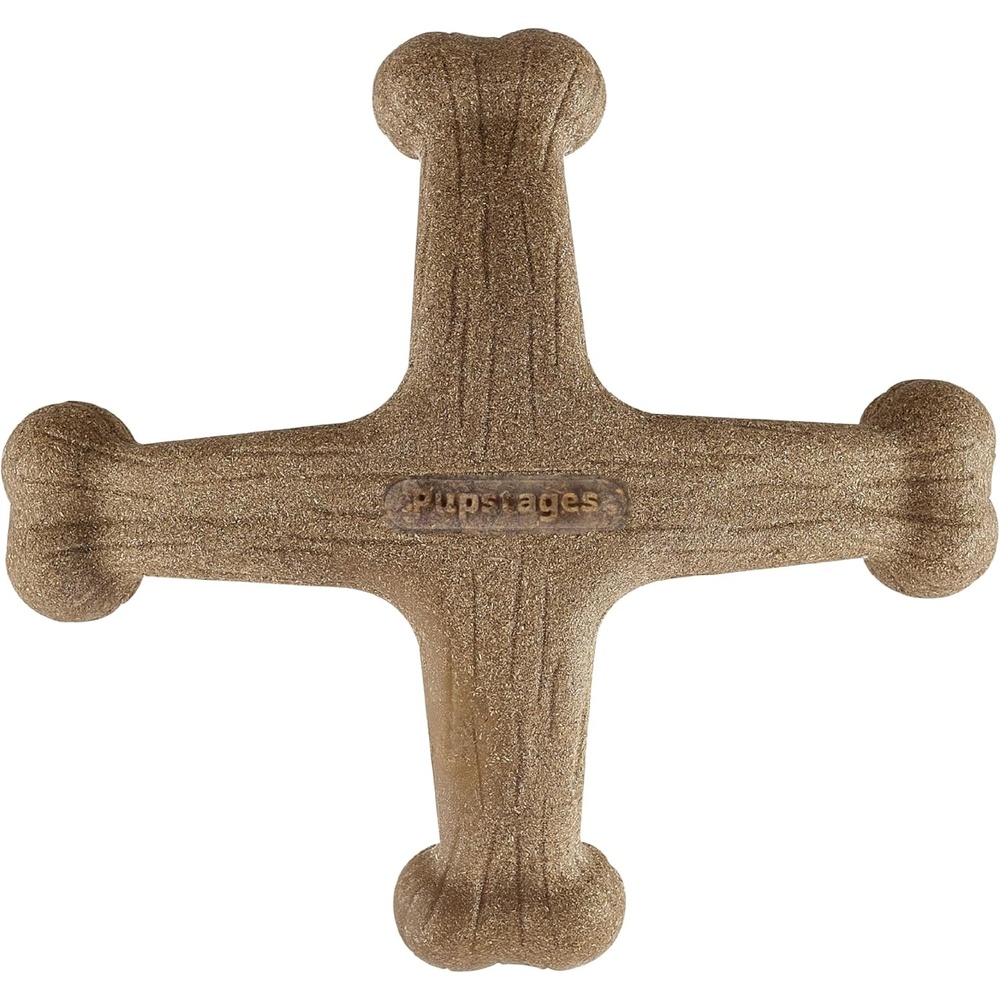 image:imagePupstages Dogwood Mesquite Dog Chew Toy RealWood Blend Moderate Chewers Medium 75 2Pack Natural amp Mesquite FlavorsDogwood Jack