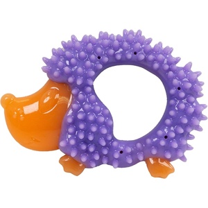 image:imageDental Chew Wheel Dog Toy  Ring amp Rope Tug MultiTextured Soft on Teeth Moderate Chewers Mint Scented 9Hedgehog