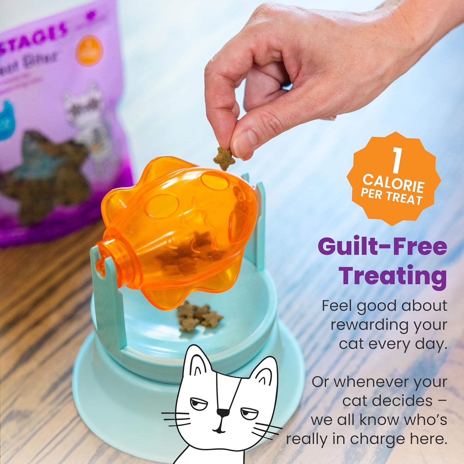 image:imageCatstages by Nina Ottosson Purrfect Bitez Natural Crunchy Cat Treats for Puzzles Toys Feeders amp Training USAMade Real Whitefish Flavor 4ozChicken