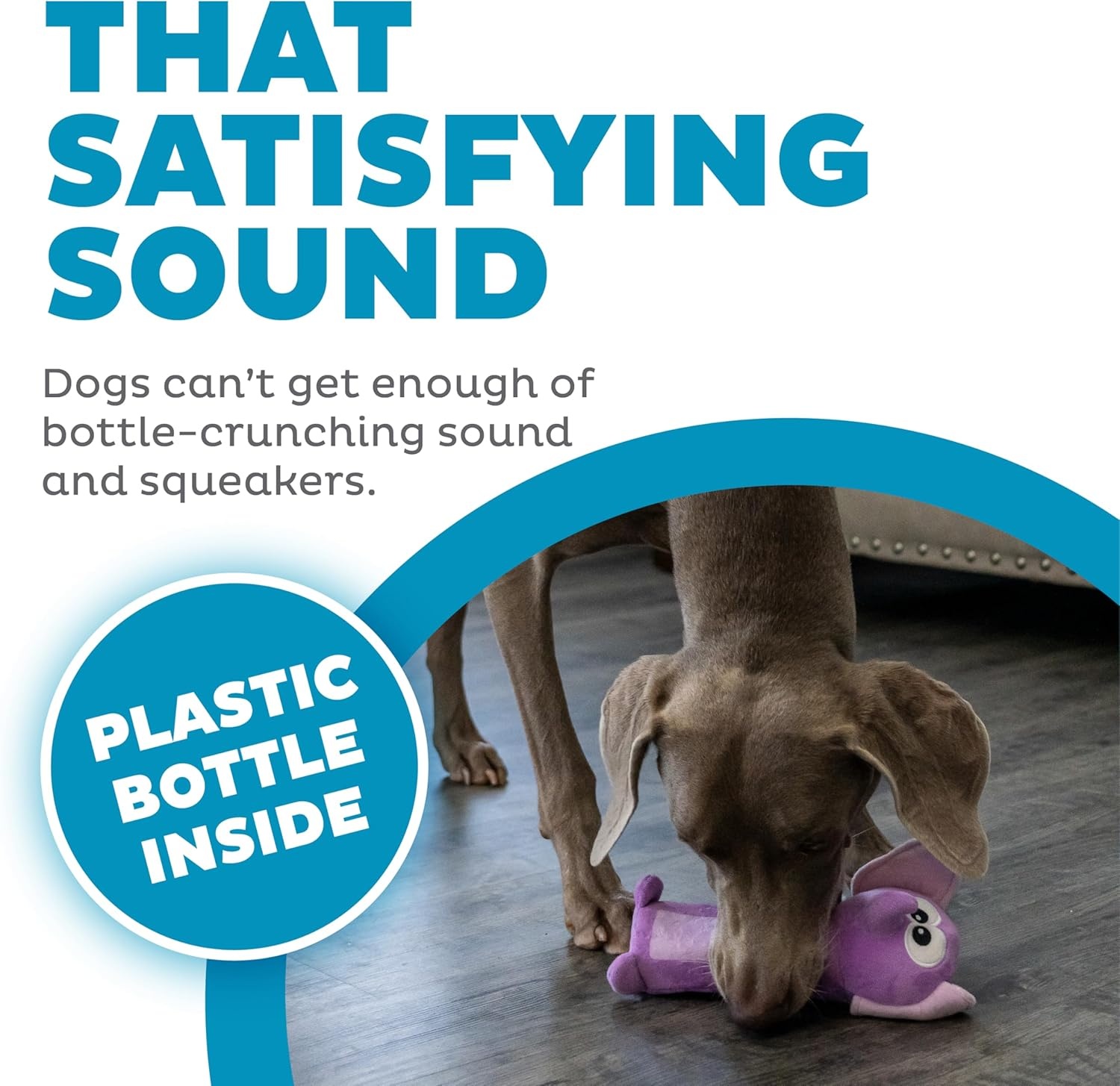 image:imageOutward Hound Bottle Bros Elephant Dog Toy 79 Inch Plush Squeaky amp Crackle Toy for Dogs Interactive Fetch amp Engaging Solo Play Small Purple7 Purple Elephant