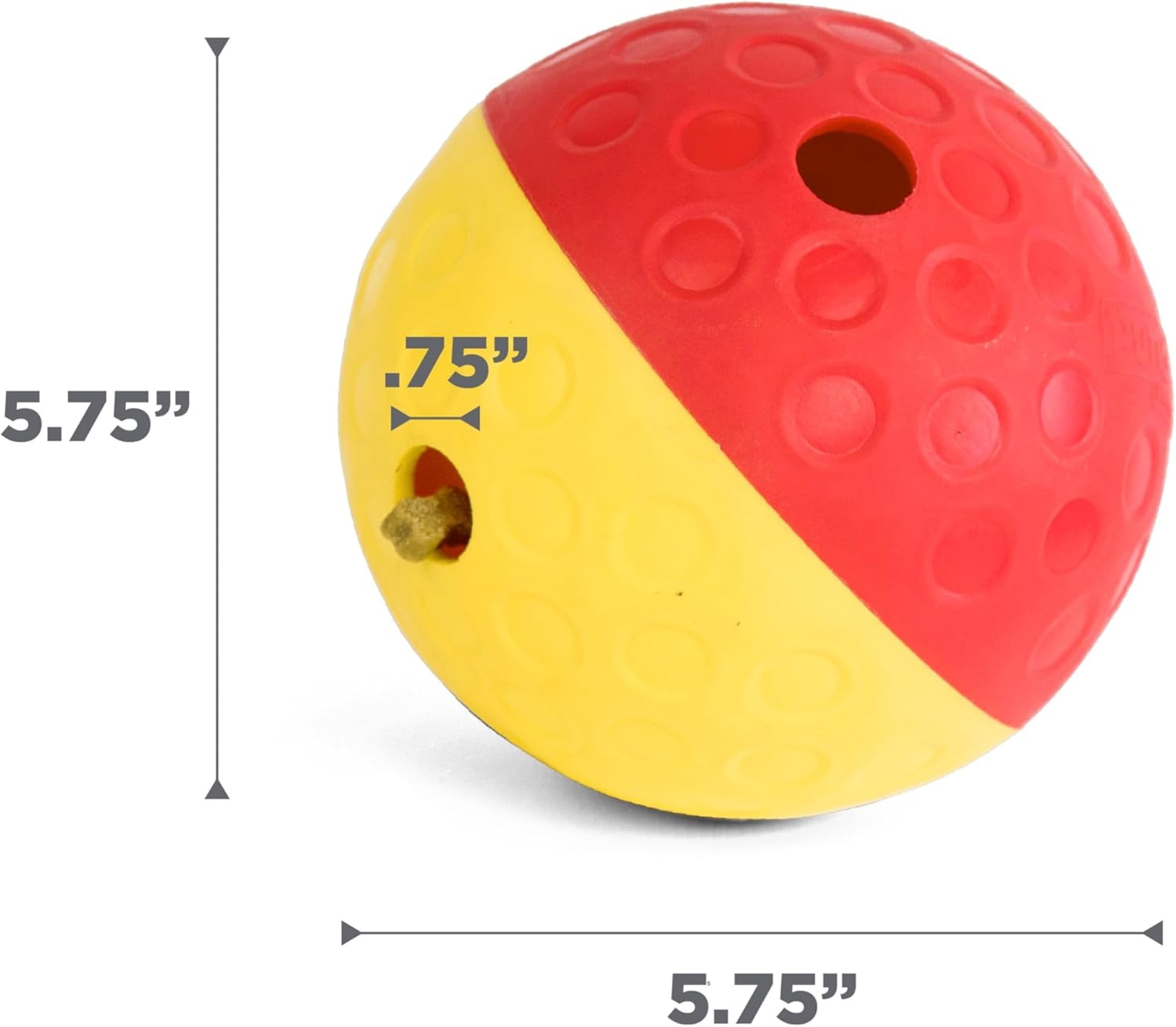 image:imageOutward Hound DoubleTuff Stuffable Dog Toy Large 5Inch Green Treat Dispensing Chew Ball for Medium to Large Dogs Interactive Puzzle for Enrichment amp Slow FeedingPink Treat Tumble