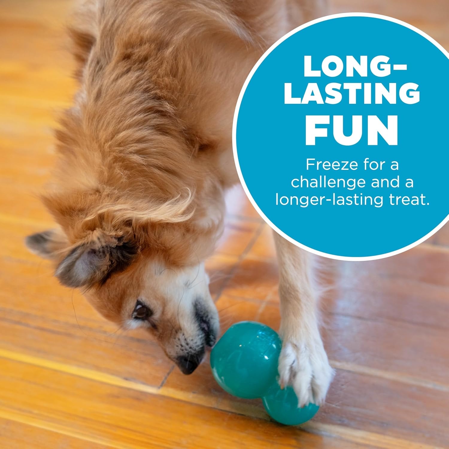 image:imageOutward Hound DoubleTuff Stuffable Dog Toy Large 5Inch Green Treat Dispensing Chew Ball for Medium to Large Dogs Interactive Puzzle for Enrichment amp Slow FeedingDoubleTuff Stuffable Blue