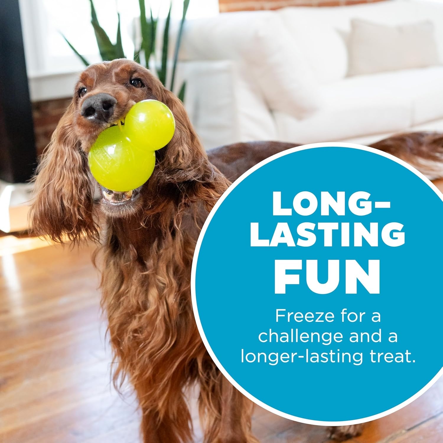 image:imageOutward Hound DoubleTuff Stuffable Dog Toy Large 5Inch Green Treat Dispensing Chew Ball for Medium to Large Dogs Interactive Puzzle for Enrichment amp Slow FeedingDoubleTuff Stuffable Green