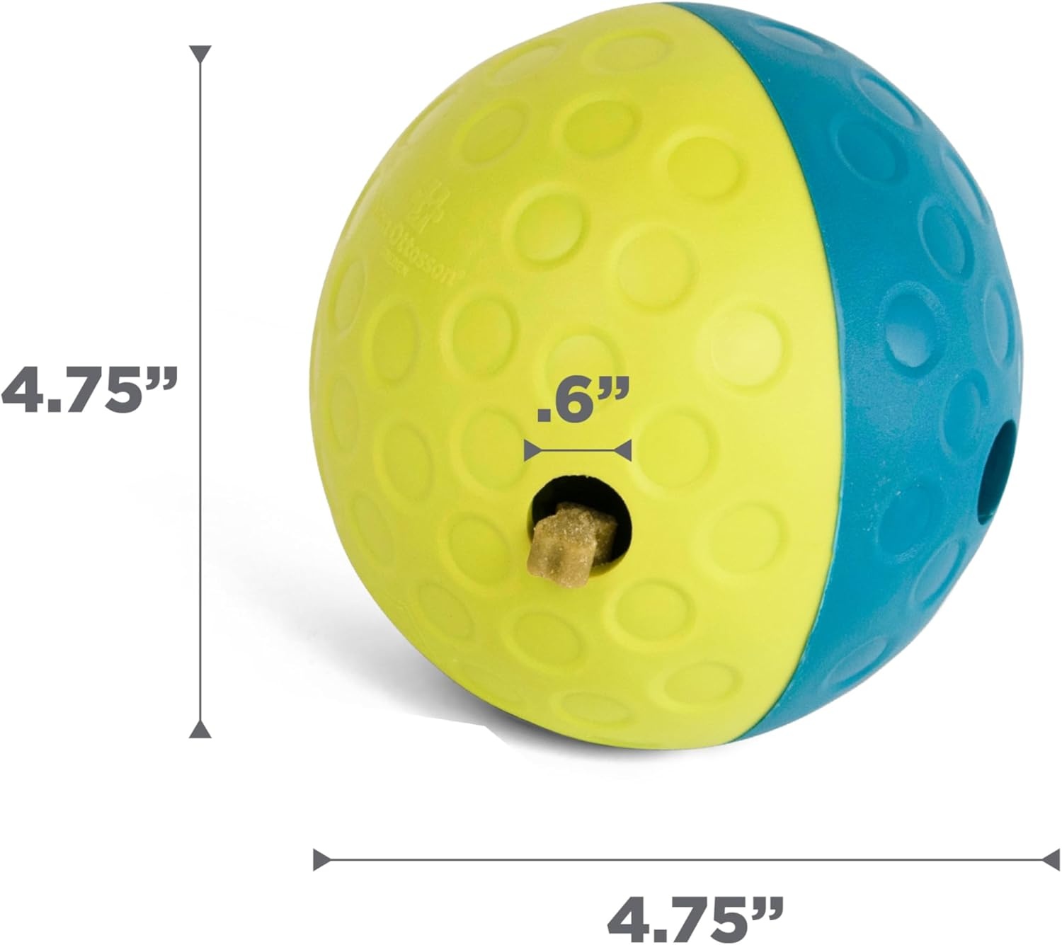 image:imageOutward Hound DoubleTuff Stuffable Dog Toy Large 5Inch Green Treat Dispensing Chew Ball for Medium to Large Dogs Interactive Puzzle for Enrichment amp Slow FeedingTreat Tumble Small Blue