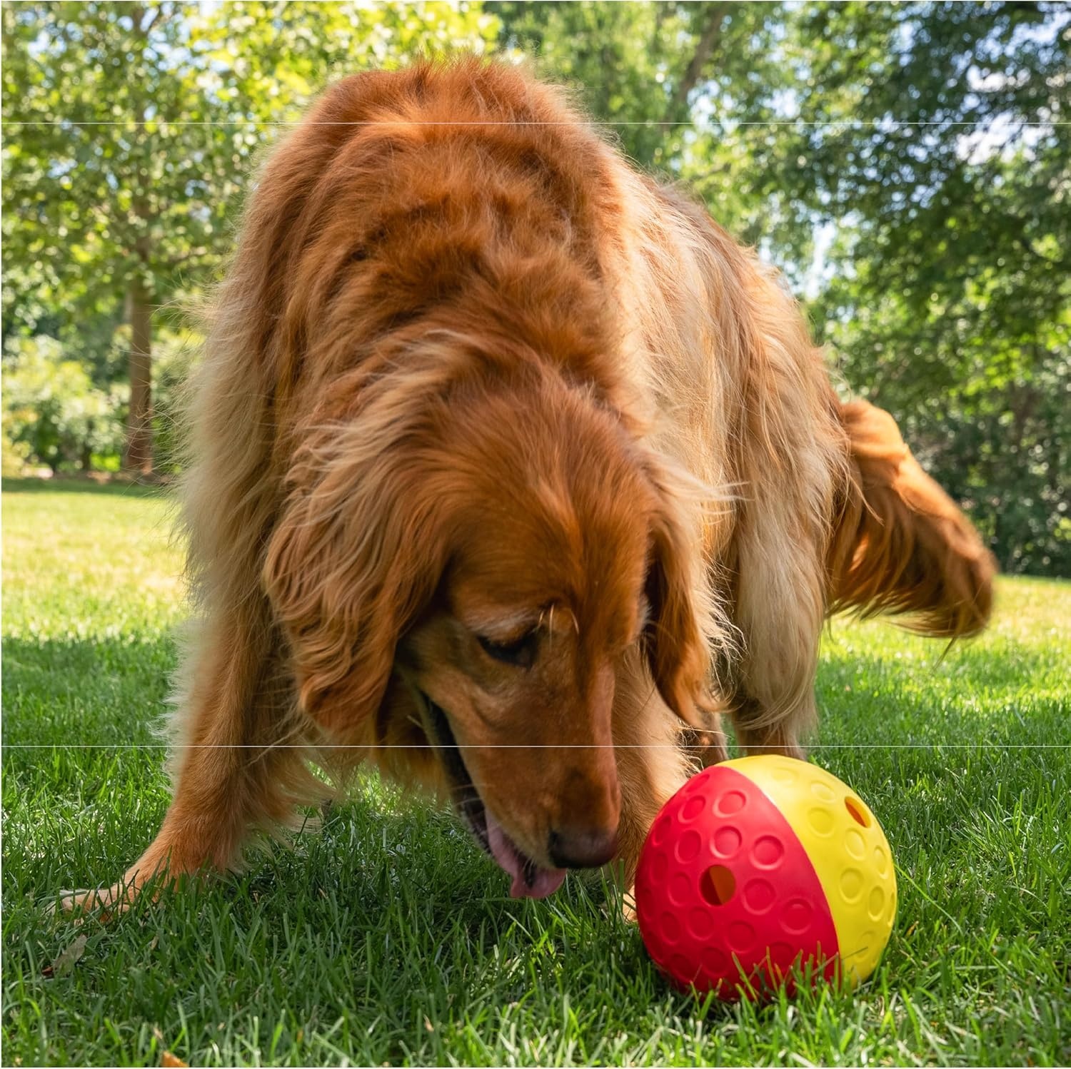image:imageOutward Hound DoubleTuff Stuffable Dog Toy Large 5Inch Green Treat Dispensing Chew Ball for Medium to Large Dogs Interactive Puzzle for Enrichment amp Slow FeedingPink Treat Tumble