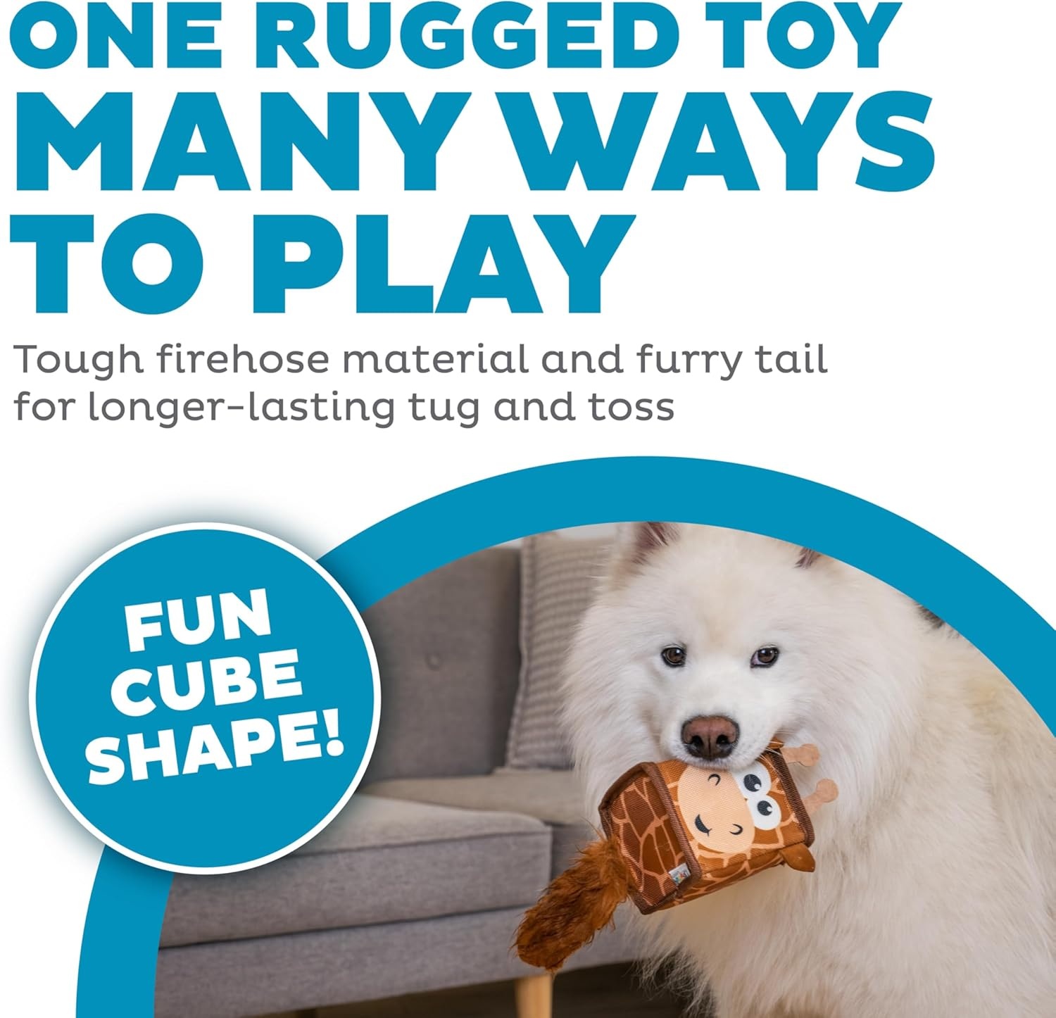 image:imageOutward Hound Fire Biterz Turtle Plush Firehose Material Interactive Dog Toy MediumBrown Giraffe