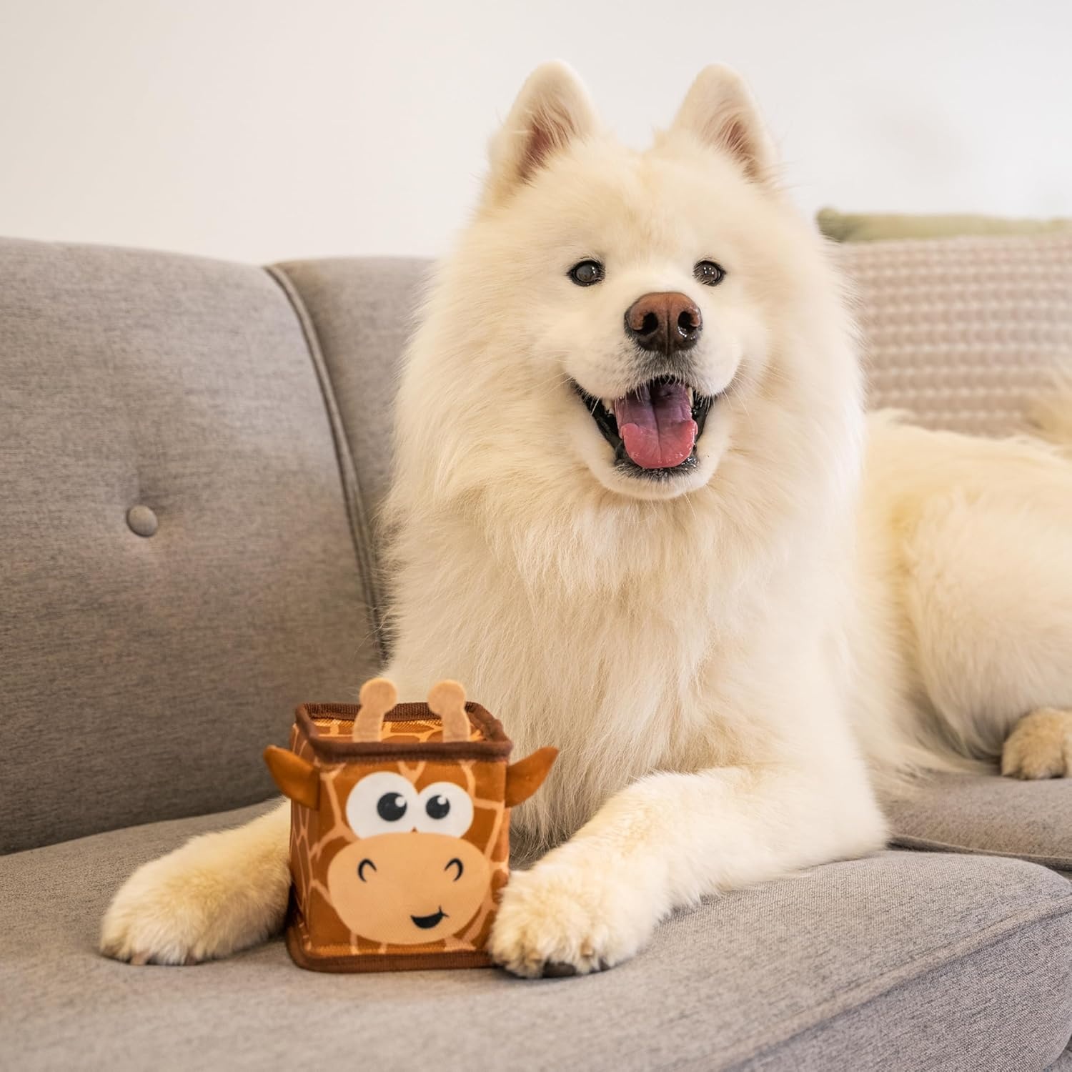 image:imageOutward Hound Fire Biterz Turtle Plush Firehose Material Interactive Dog Toy MediumBrown Giraffe