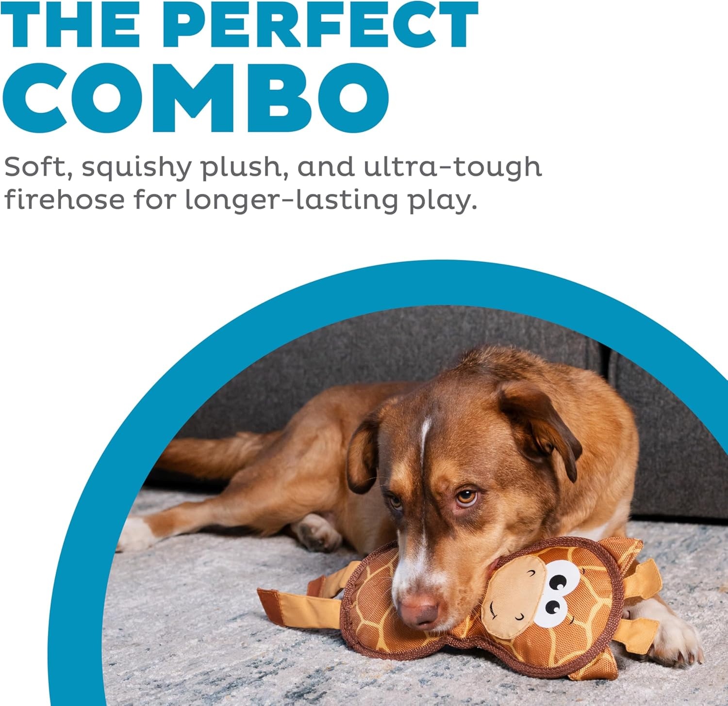 image:imageOutward Hound Fire Biterz Turtle Plush Firehose Material Interactive Dog Toy MediumBrown Giraffe