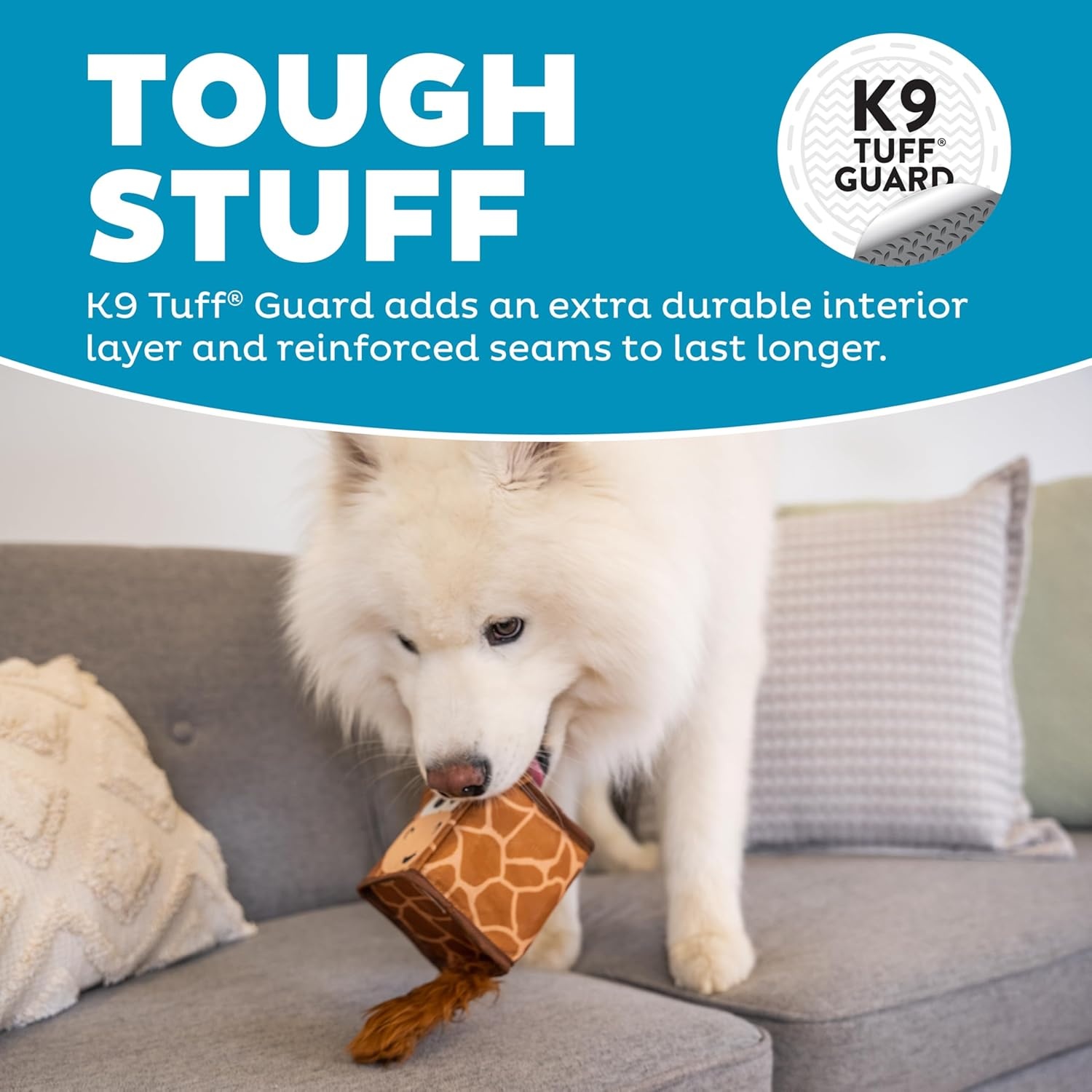 image:imageOutward Hound Fire Biterz Turtle Plush Firehose Material Interactive Dog Toy MediumBrown Giraffe