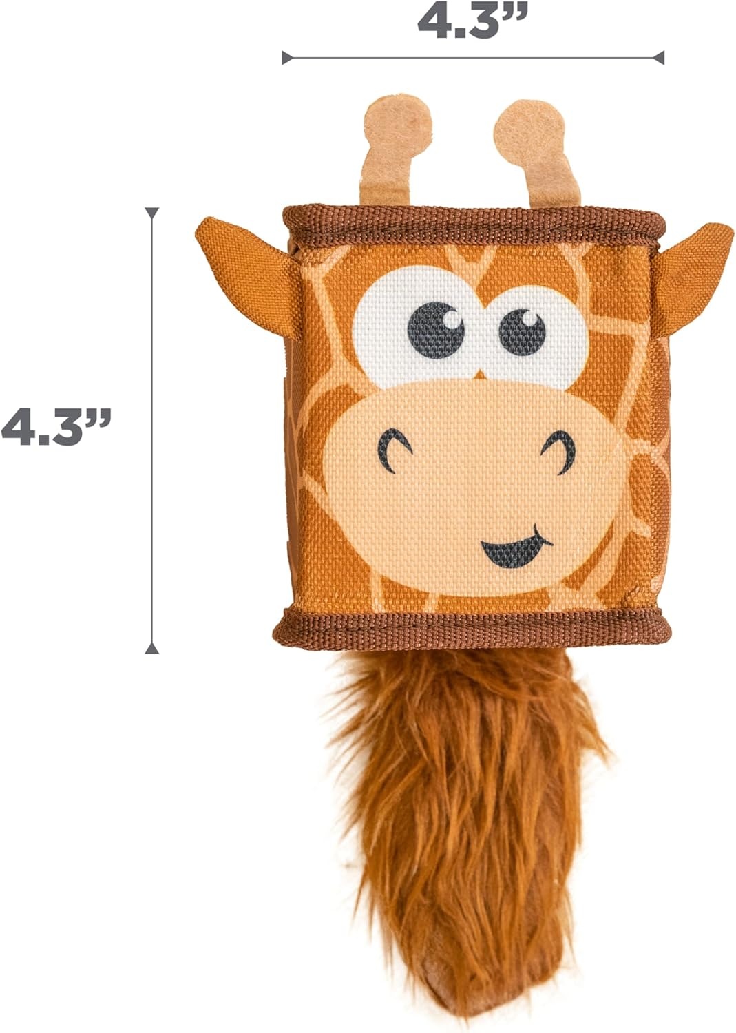 image:imageOutward Hound Fire Biterz Turtle Plush Firehose Material Interactive Dog Toy MediumBrown Giraffe