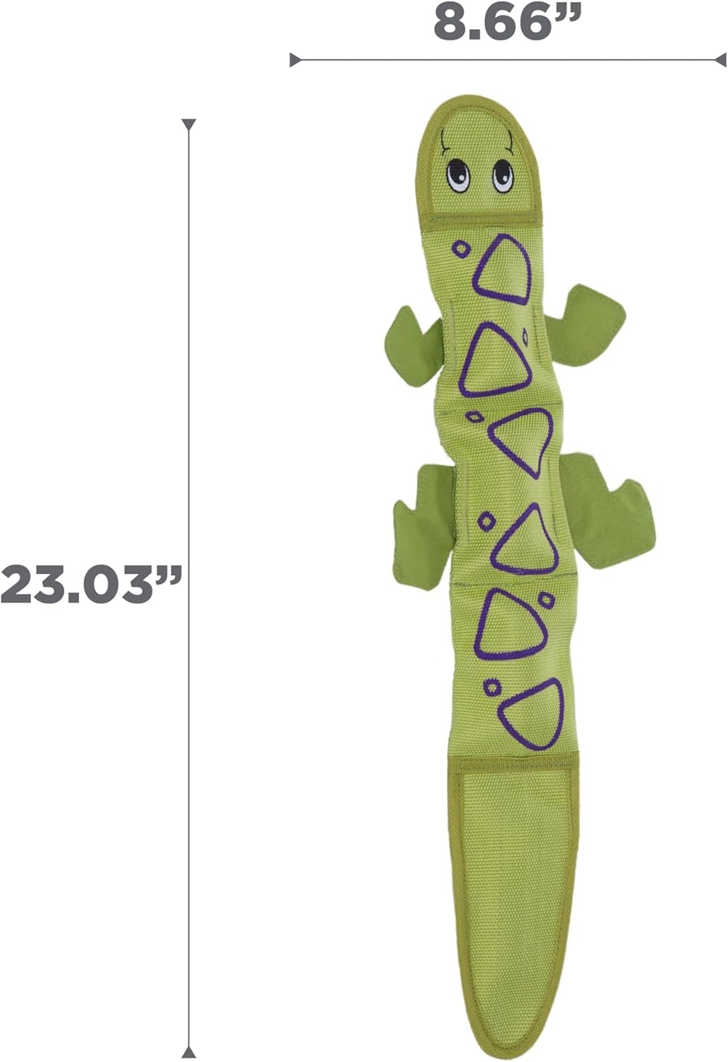 image:imageOutward Hound Fire Biterz Turtle Plush Firehose Material Interactive Dog Toy MediumGreen Lizard