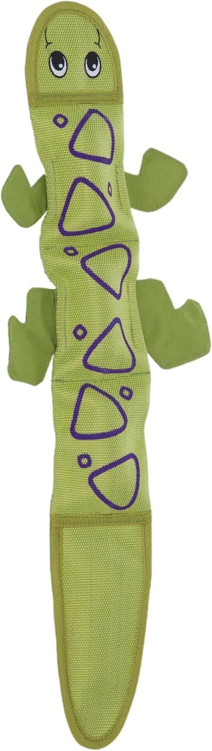 image:imageOutward Hound Fire Biterz Turtle Plush Firehose Material Interactive Dog Toy MediumGreen Lizard