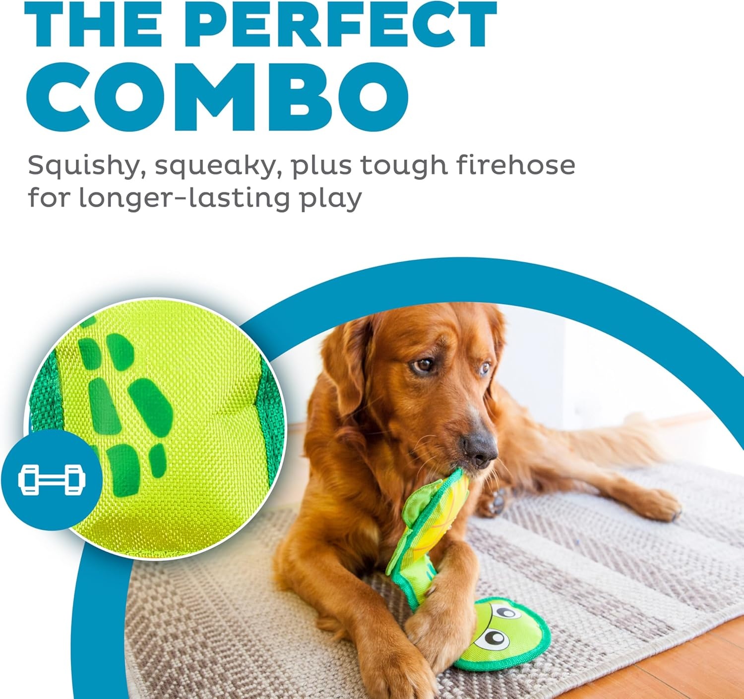image:imageOutward Hound Fire Biterz Turtle Plush Firehose Material Interactive Dog Toy MediumGreen Turtle