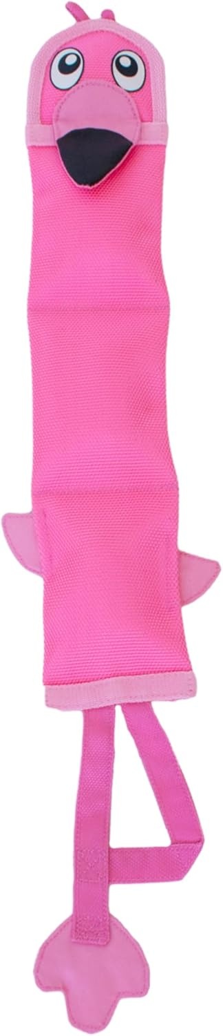 image:imageOutward Hound Fire Biterz Turtle Plush Firehose Material Interactive Dog Toy MediumPink Flamingo