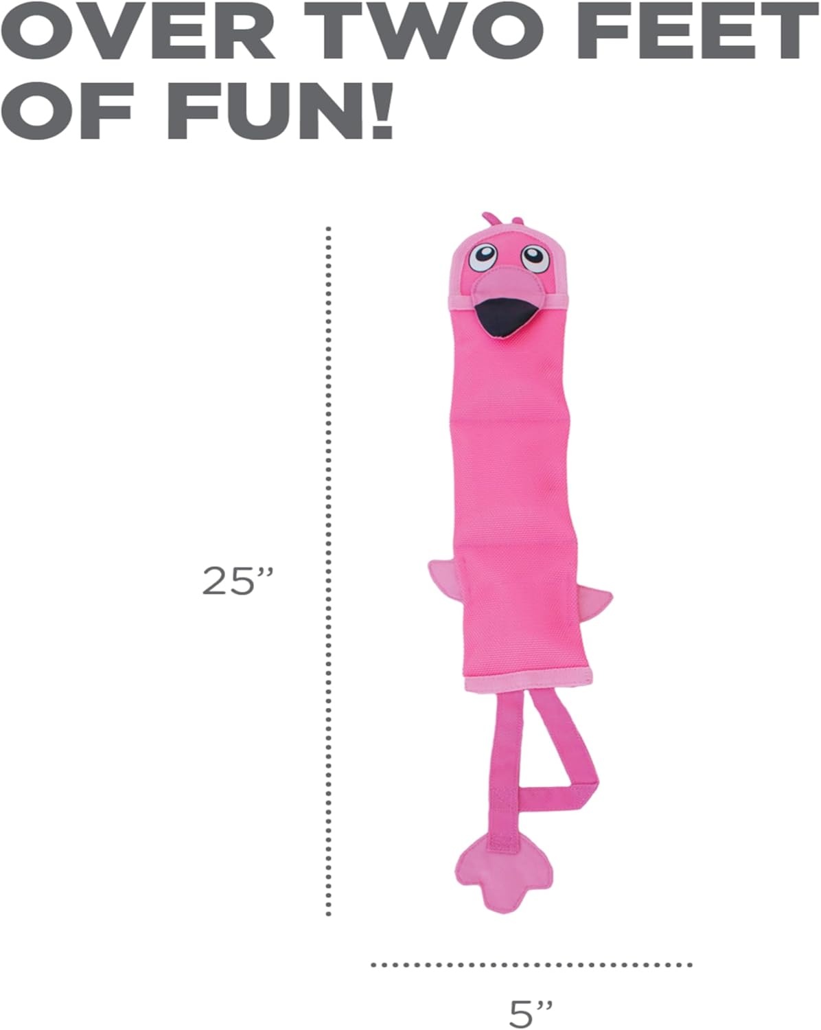 image:imageOutward Hound Fire Biterz Turtle Plush Firehose Material Interactive Dog Toy MediumPink Flamingo
