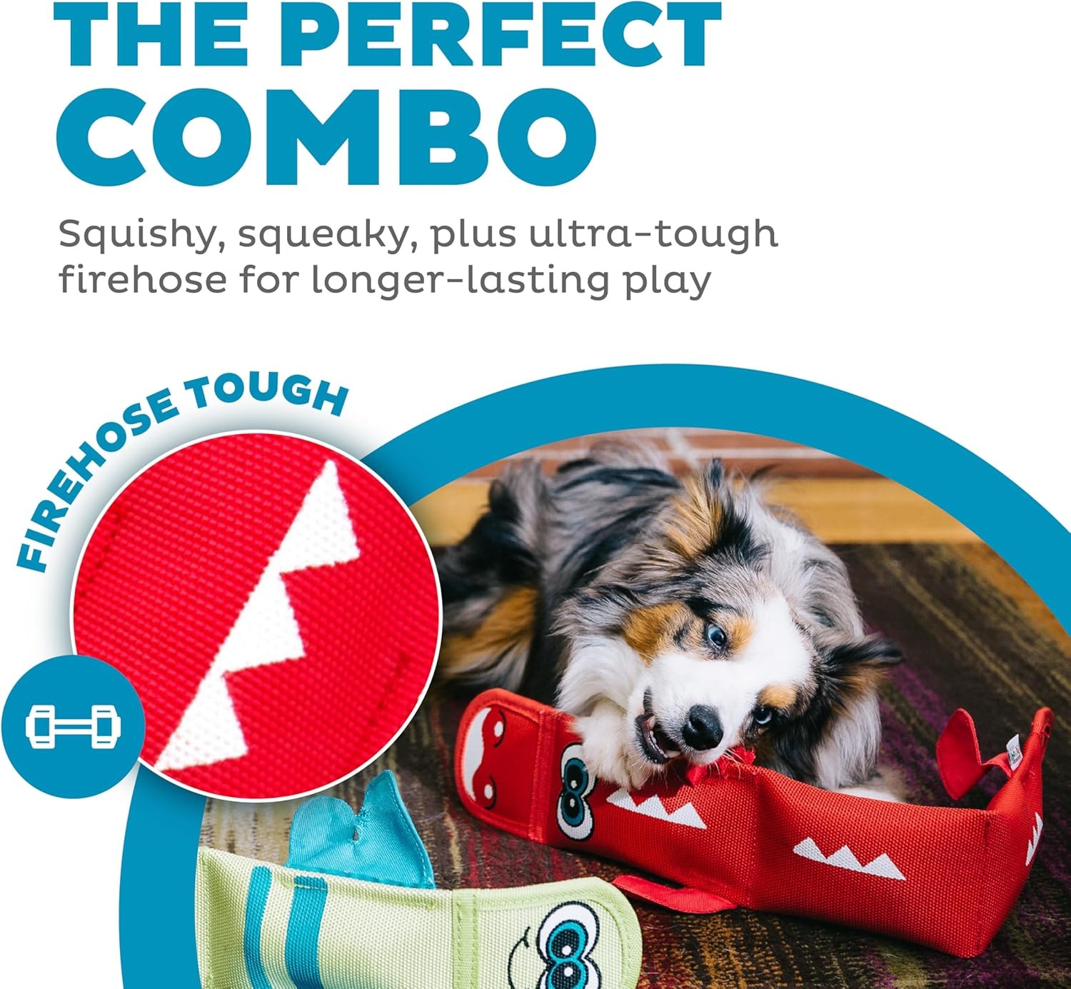 image:imageOutward Hound Fire Biterz Turtle Plush Firehose Material Interactive Dog Toy MediumRed Dragon
