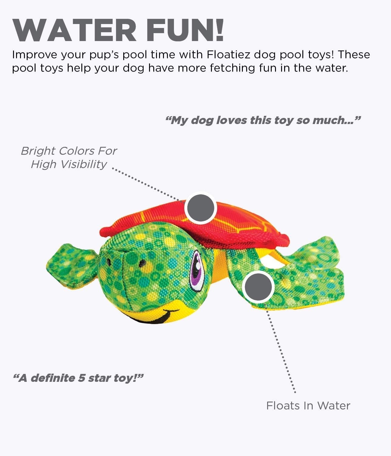 image:imageOutward Hound Floatiez Narwhal Floating Interactive Dog Toy LargeGreen Turtle