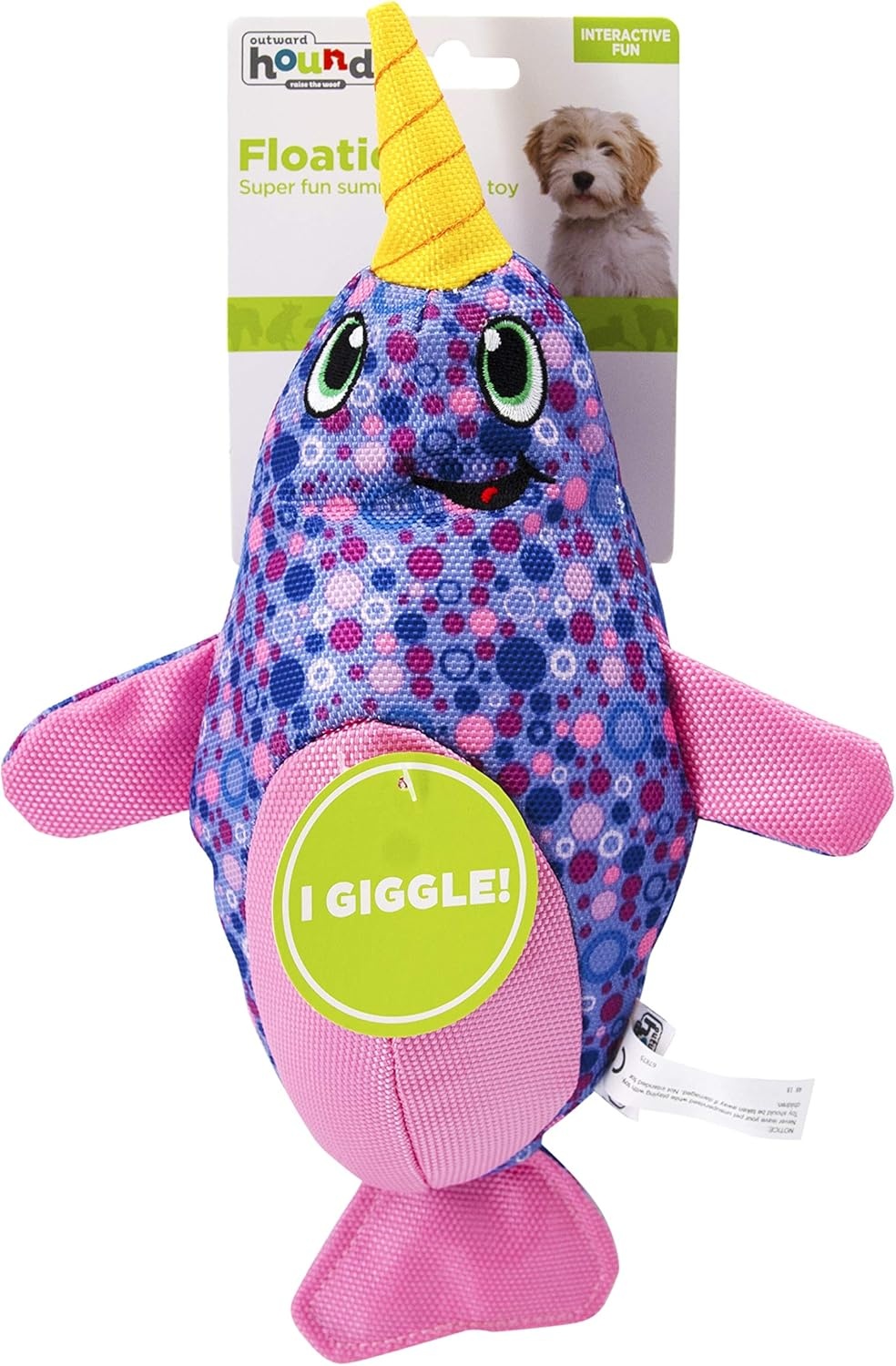 image:imageOutward Hound Floatiez Narwhal Floating Interactive Dog Toy LargePurple Narwhal