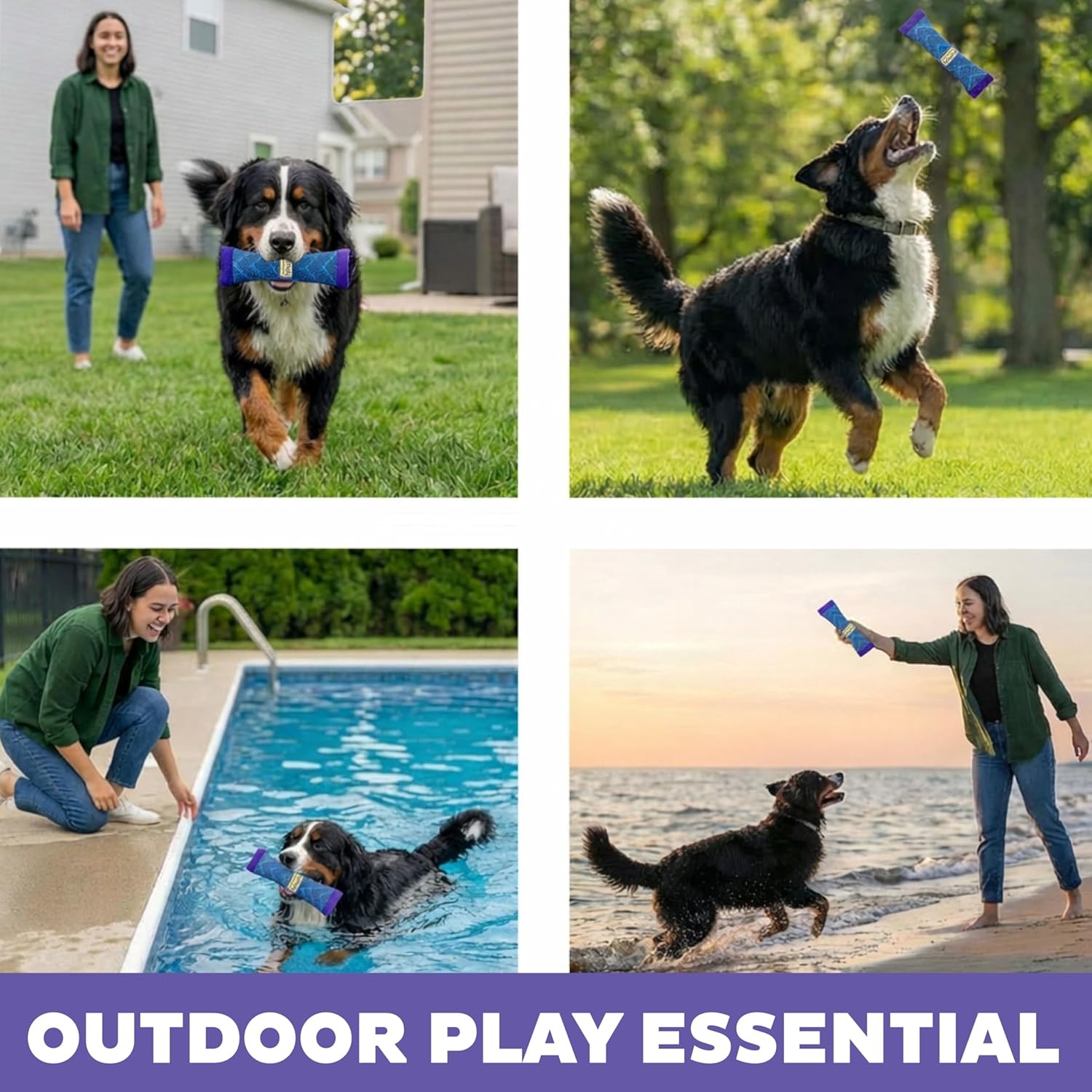 image:imageOutward Hound FlyFetch Firehose Fetch UltraDurable Dog Toy with Squeaker Floats in Water All Breeds 16