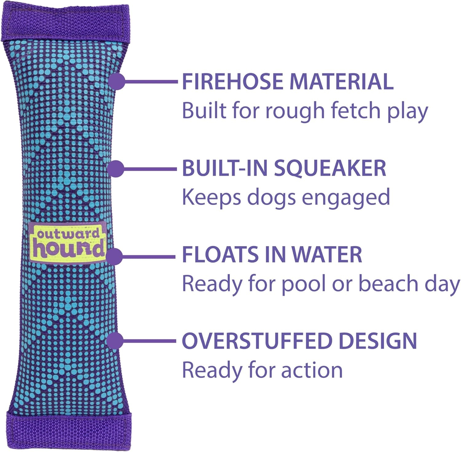 image:imageOutward Hound FlyFetch Firehose Fetch UltraDurable Dog Toy with Squeaker Floats in Water All Breeds 16
