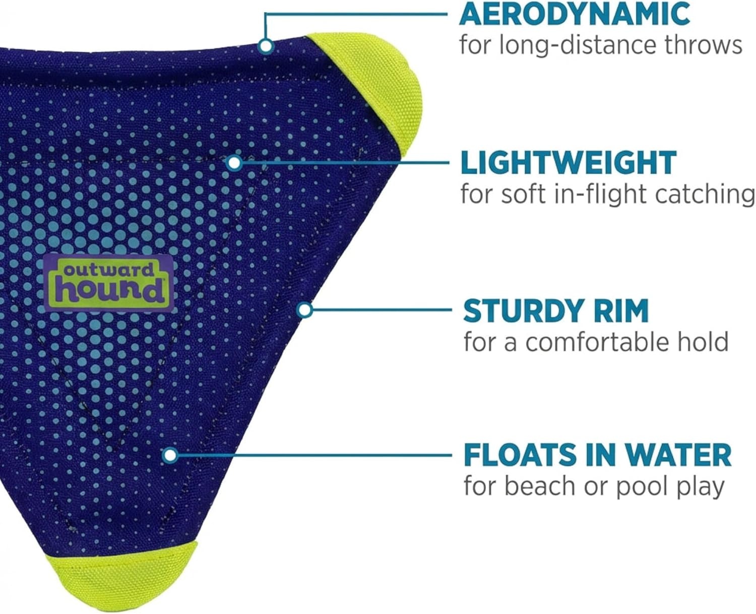 image:imageOutward Hound FlyFetch Flyer Dog Toy Lightweight Floats in Water All Breeds 10 x 112